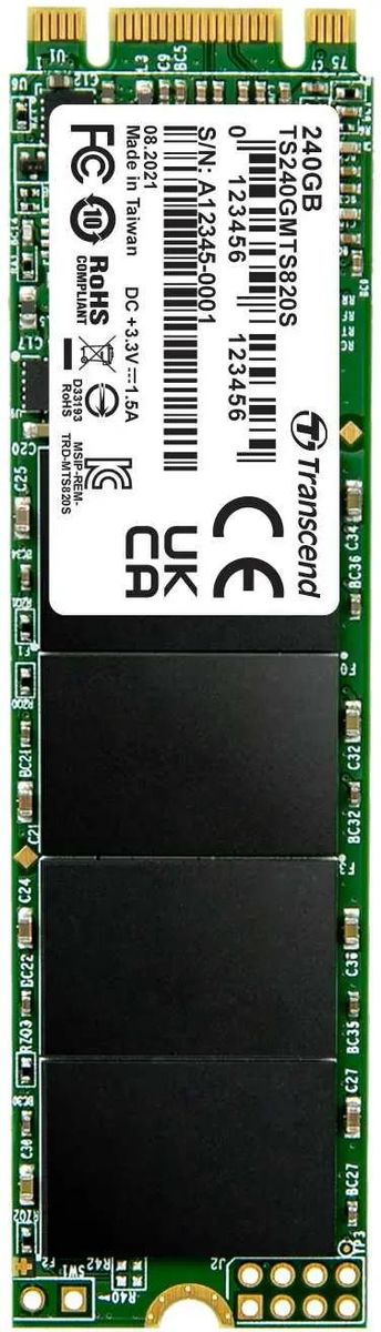 SSD накопитель Transcend 820S 240ГБ, M.2 2280, SATA III,  M.2 [ts240gmts820s]